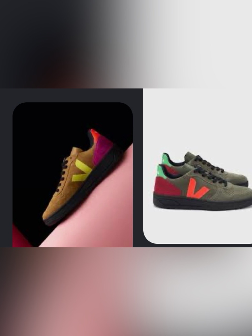 Veja Multicolor Sneakers with Neon Accents